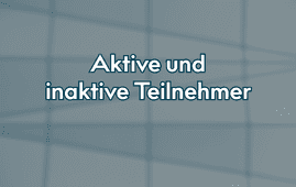 Aktive und inaktive Teilnehmer im Vergabeverfahren