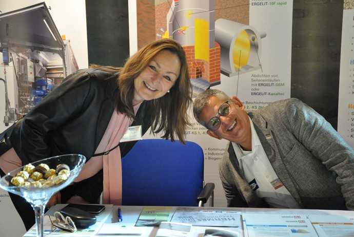 Gute Stimmung am Aussteller-Stand von Hermes Technologie | Foto: Tine Hellwig, Grafikbüro Gute Stimmung am Aussteller-Stand von Hermes Technologie | Foto: Tine Hellwig, Grafikbüro