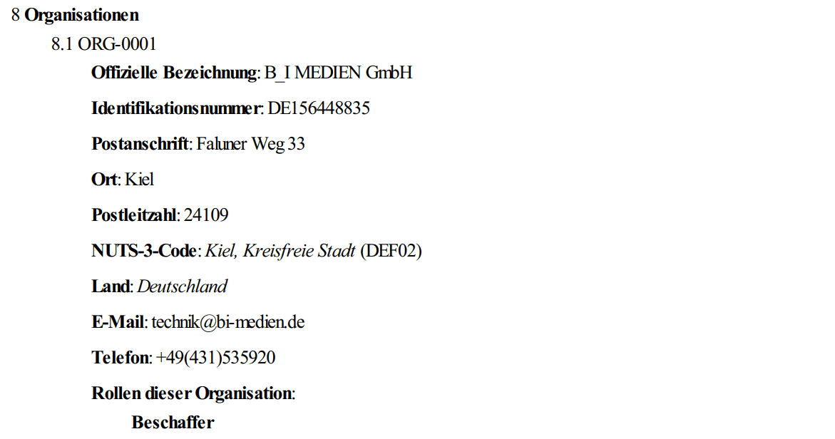 Anzeige der Adresse in der erstellen Veröffentlichungsansicht