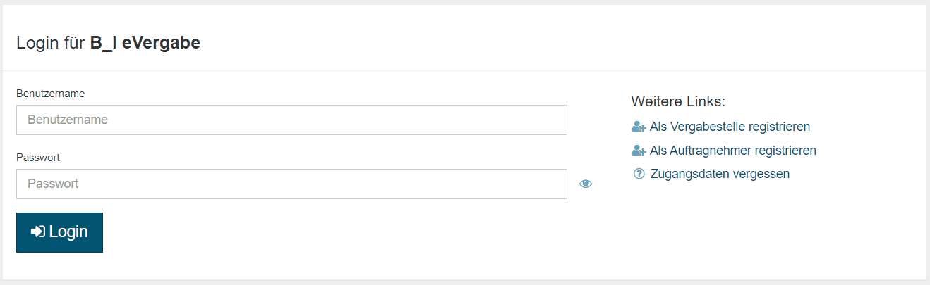 Bild 4: Zugangsdaten vergessen beim Login