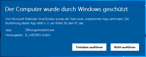 Bild 6: Bestätigung zur Installation