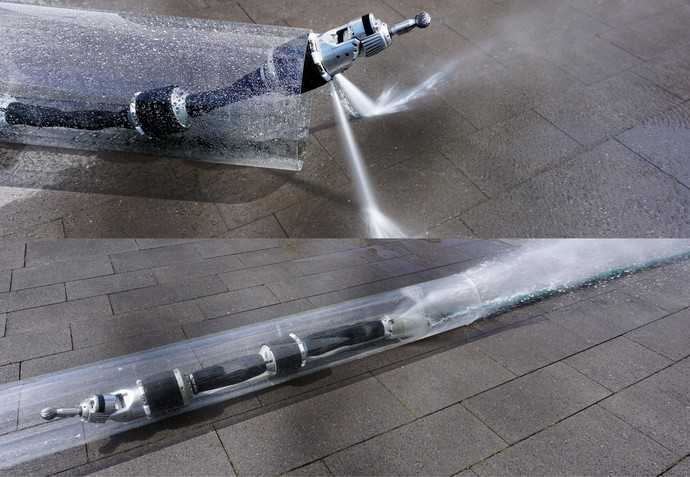 Der Hausanschlussroboter kann an einer Hochdruck-Wasserversorgung angeschlossen werden für eine gründlichere Reinigung und maximal flexiblen Bewegungen im Rohr bei besonders anspruchsvollen Sanierungsmaßnahmen. | Foto: Pipetronics