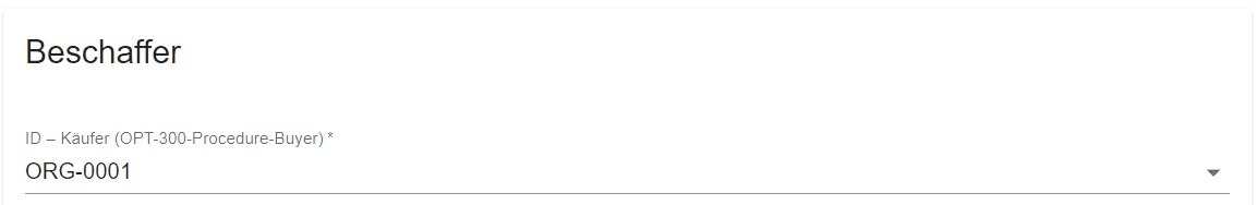 Ausgewählte Adresse in der Eingabemaske