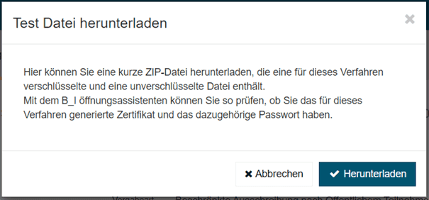 Bild 11: Hinweis zur "Test ZIP"