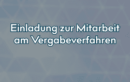 Einladung zur Mitarbeit am Vergabeverfahren