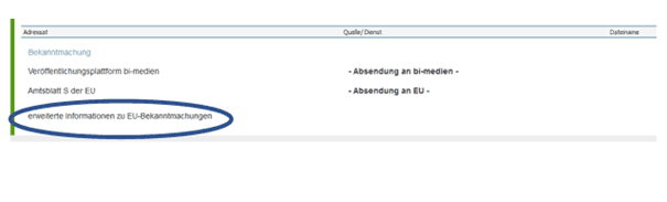 Bild 1: Erweiterte Informationen zu EU-Bekanntmachungen