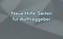Neue Hilfe-Seiten für Auftraggeber