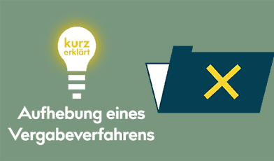 Aufhebung eines Vergabeverfahrens
