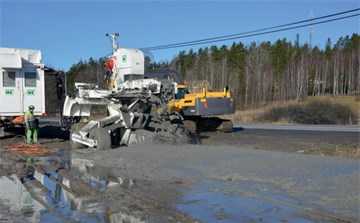 Pipe Express-Baustelle in Schweden. Foto: A. zu Eulenburg