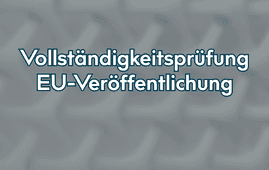 Vollständigkeitsprüfung EU-Veröffentlichung
