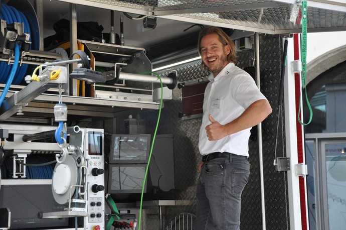 Die JT-elektronik GmbH stellte ihre Kanalinspektionstechnik und Lösungen zur Dichtheitsprüfung vor. | Foto: Tine Hellwig, Grafikbüro Die JT-elektronik GmbH stellte ihre Kanalinspektionstechnik und Lösungen zur Dichtheitsprüfung vor. | Foto: Tine Hellwig, Grafikbüro