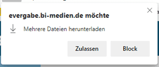 Bild 3: Frage nach der Zulässigkeit des Downloads mehrerer Dateien